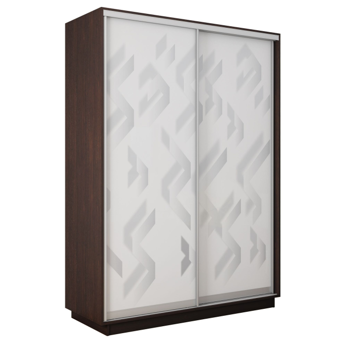 Шкафы-купе 2-х дверные, Шкаф-купе Экспресс 2-х дверный Фотопечать Ленты Стекла 160х60х220