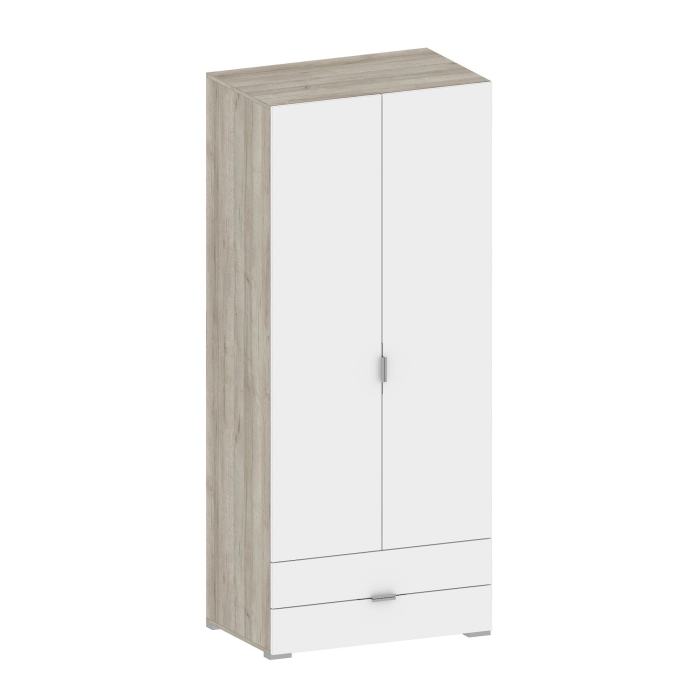 Шкафы двухстворчатые, Шкаф Анима ШК-3005, дуб серый, белый