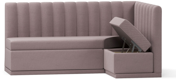 Кухонный угловой нераскладной диван Кафф, велюр