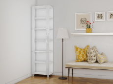 Открытые, Стеллаж модульный Универсальный 35х44х240 Белое стекло