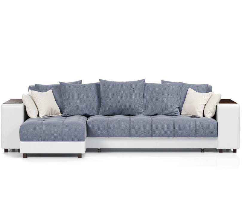 Диваны угловые в гостиную, Диван-кровать угловой  Дубай еврокнижка,велюр+экокожа