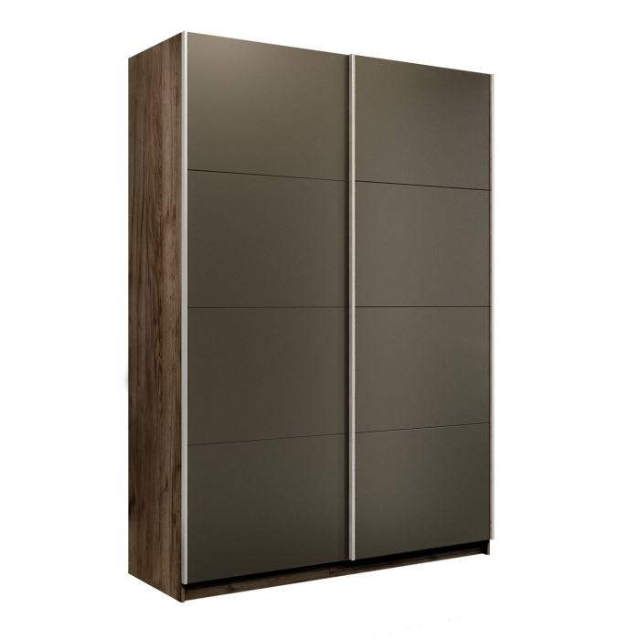 Шкафы-купе 2-х дверные, Шкаф-купе Прайм 2-х дверный Стекла хаки/Доводчики 120х57х230