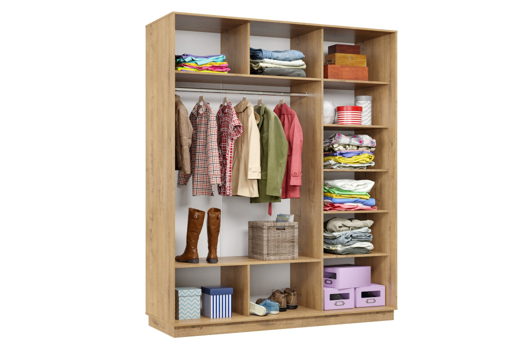 Шкафы-купе 3-х дверные, Шкаф-купе Премьер 22  (01РБ;01РБ;01РБ) фасады ромб белый/трёхдверный/Профиль чёрный муар