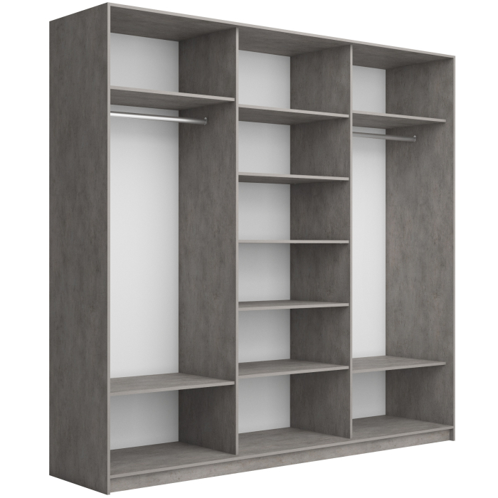 Шкафы-купе 3-х дверные, Шкаф-купе Прайм Широкий 3-х дверный ДСП/Стекла фисташка/Доводчики 240х57х230