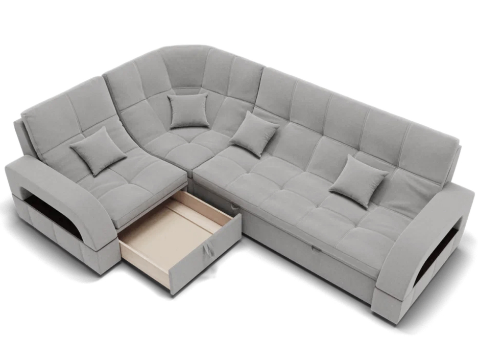 Диваны угловые в гостиную, Модульный диван Майами-3,микровелюр,антивандальная ткань,венеция