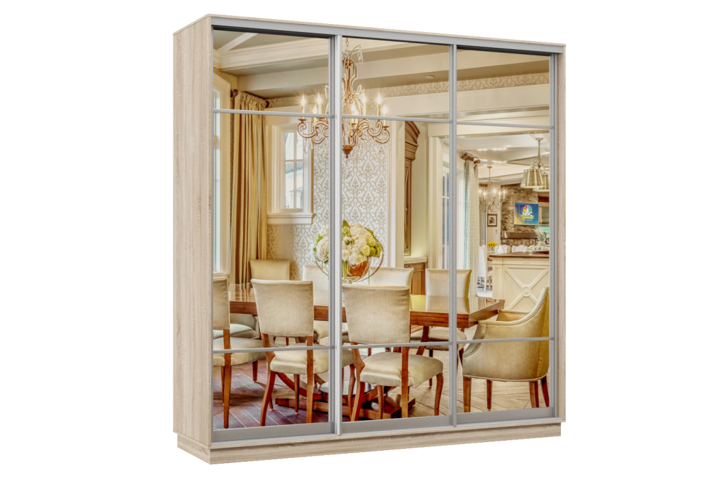 Шкафы-купе 3-х дверные, Шкаф-купе Премьер Лайт 36 (11;11;11) трехдверный