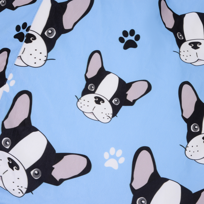 Кресло для отдыха, Кресло Мешок Груша, Велюр,Французский бульдог XL 125х85