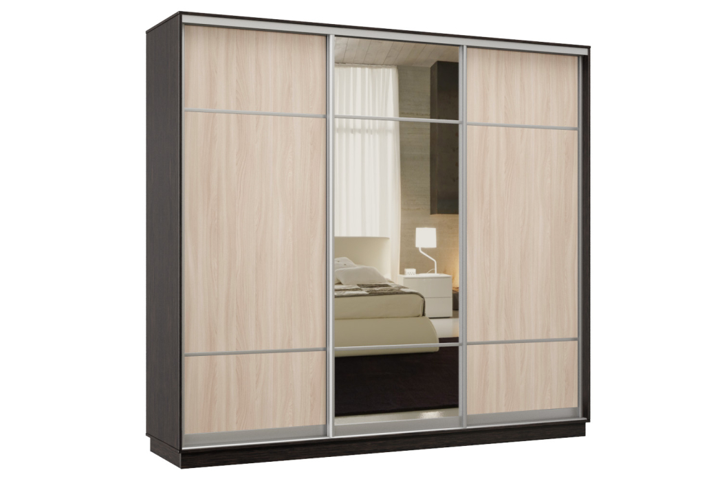 Шкафы-купе, Шкаф-купе Премьер Лайт 57 (08;11;08) трехдверный