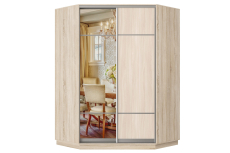 Угловые шкафы, Шкаф-купе Премьер Лайт 71 угловой (08;11) двухдверный
