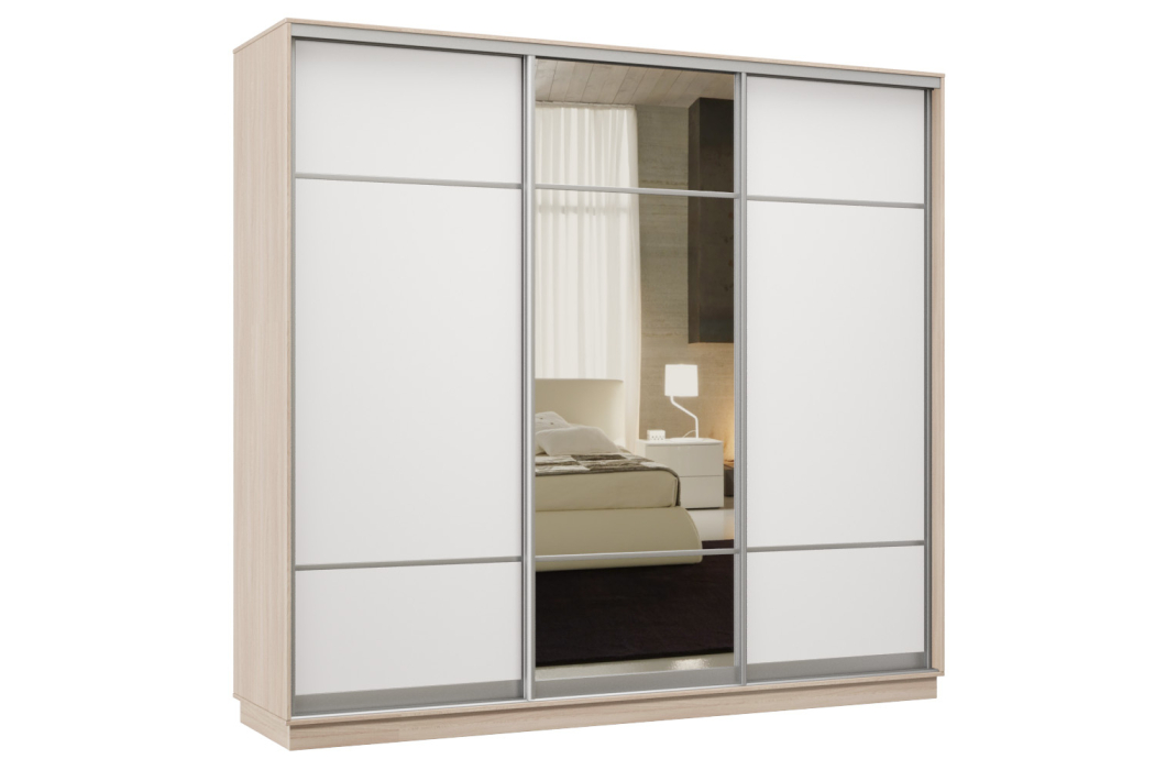 Шкафы-купе, Шкаф-купе Премьер Лайт 57 (08;11;08) трехдверный
