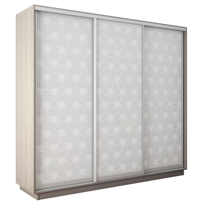 Шкафы-купе 3-х дверные, Шкаф-купе Экспресс 3-х дверный Фотопечать Калейдоскоп Стекла 210х45х220