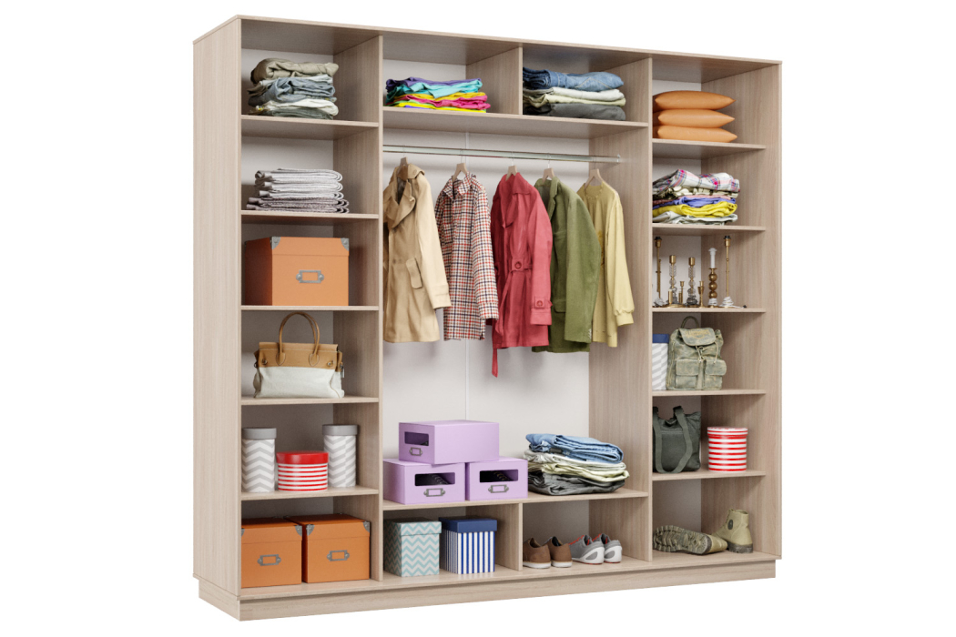 Шкафы-купе 3-х дверные, Шкаф-купе Премьер Лайт 60 (01;02;01) трехдверный