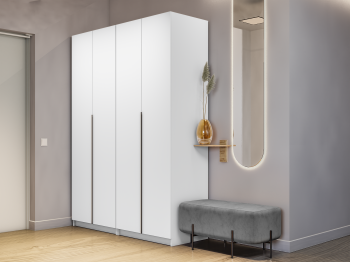 Шкаф складной Е1 Локер ("Гармошка") 162х52.5х220 см, с модулем