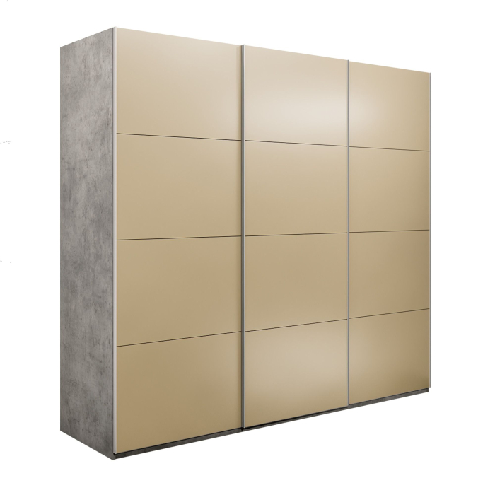 Шкафы-купе 3-х дверные, Шкаф-купе Эста 3-х дверный Стекла фисташка/Доводчик 270х66х240