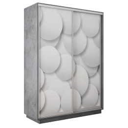 Шкаф-купе Экспресс 2-х дверный Фотопечать Шары Стекла 140х60х220