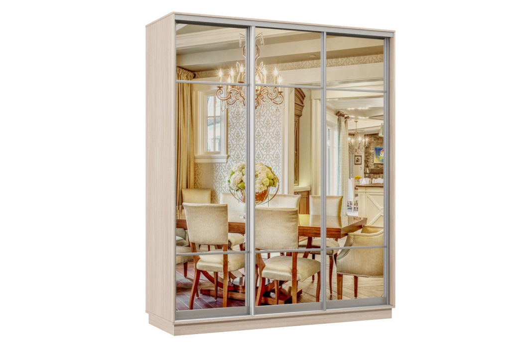 Шкафы-купе 3-х дверные, Шкаф-купе Премьер Лайт 28 (11;11;11) трехдверный