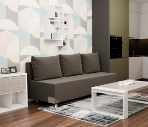 Прямой диван Лайт,еврокнижка,велюр