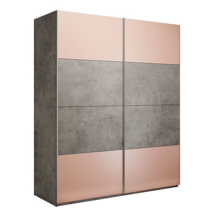 Шкафы-купе 2-х дверные, Шкаф-купе Эста 2-х дверный ДСП/Стекла пудра/Доводчик 180х66х240