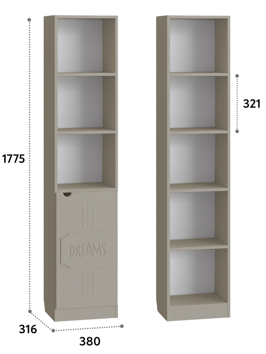 Открытые, Пенал ДримСтар ДС-61