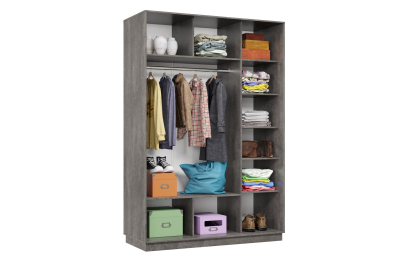 Шкаф-купе Премьер 10 двухдверный фасады Медиум, вставка бронза