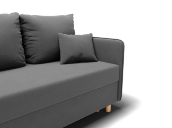 Прямой диван Санти,еврокнижка,велюр