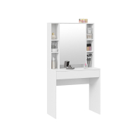 С зеркалом, Стол туалетный Салли, белый