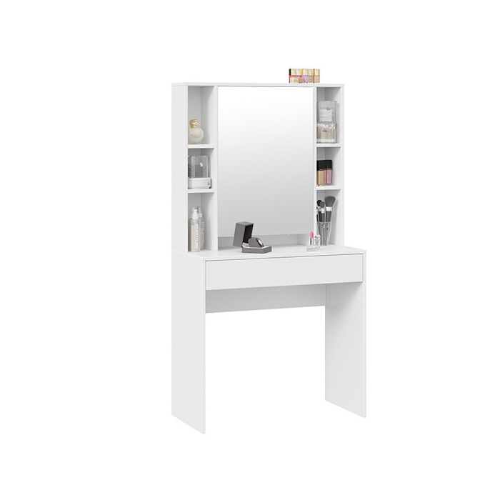 С зеркалом, Стол туалетный Салли, белый