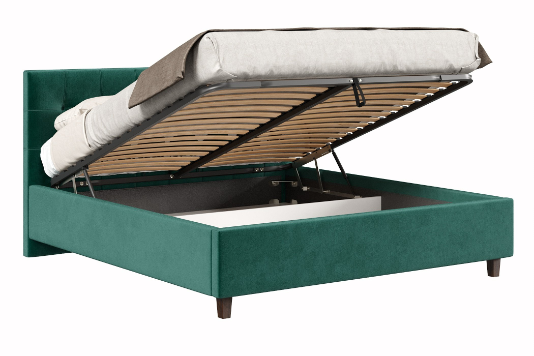 Мягкая кровать, Кровать Турин 1800 с подъёмным механизмом, велюр