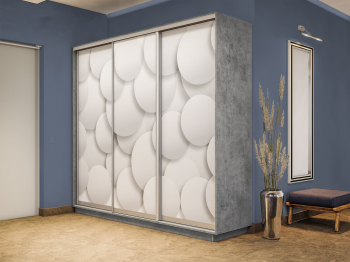 Шкаф-купе Экспресс 3-х дверный Фотопечать Шары Стекла 240х45х220