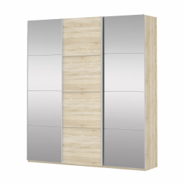 Шкаф Прайм трио 1ДСП+2 зеркало 2300х2100х570