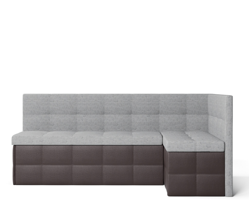 Диваны угловые кухонные, Диван кухонный угловой Домино выкатной, рогожка+экокожа