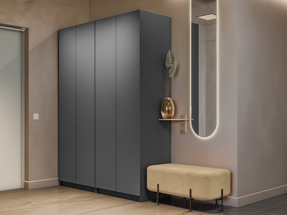 Шкафы распашные, Распашной шкаф Локер 800+800 с полками