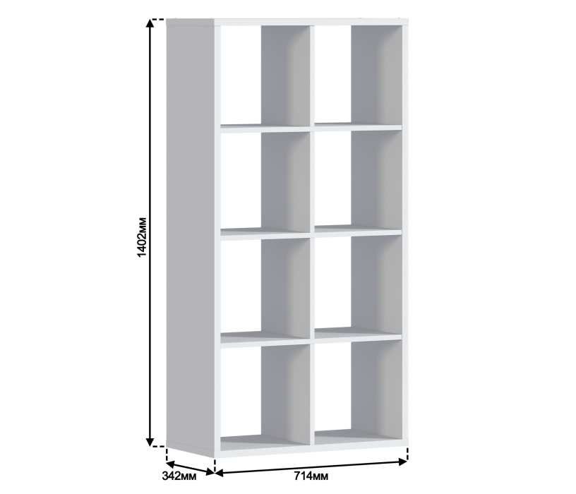 Стеллажи, Стеллаж Кито СБ-3242 Белый с ящиками