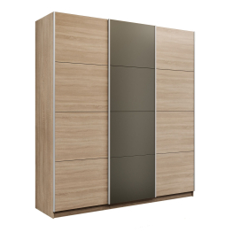 Шкаф-купе Эста 3-х дверный ДСП/Стекла хаки/Доводчик 240х66х240