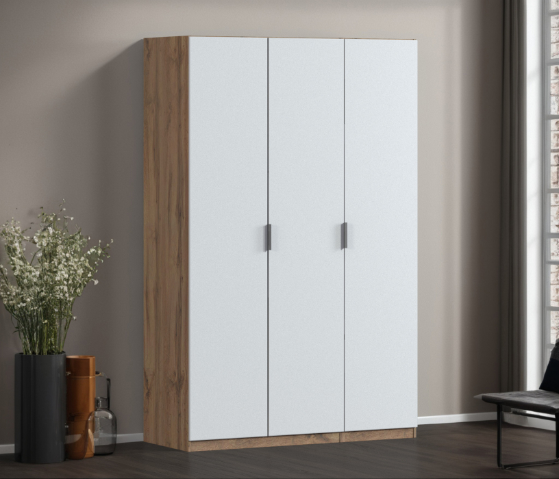 Для одежды, Шкаф трехдверный Макс 1500 мм, вариант №4 (ЛДСП, корпус дуб вотан)