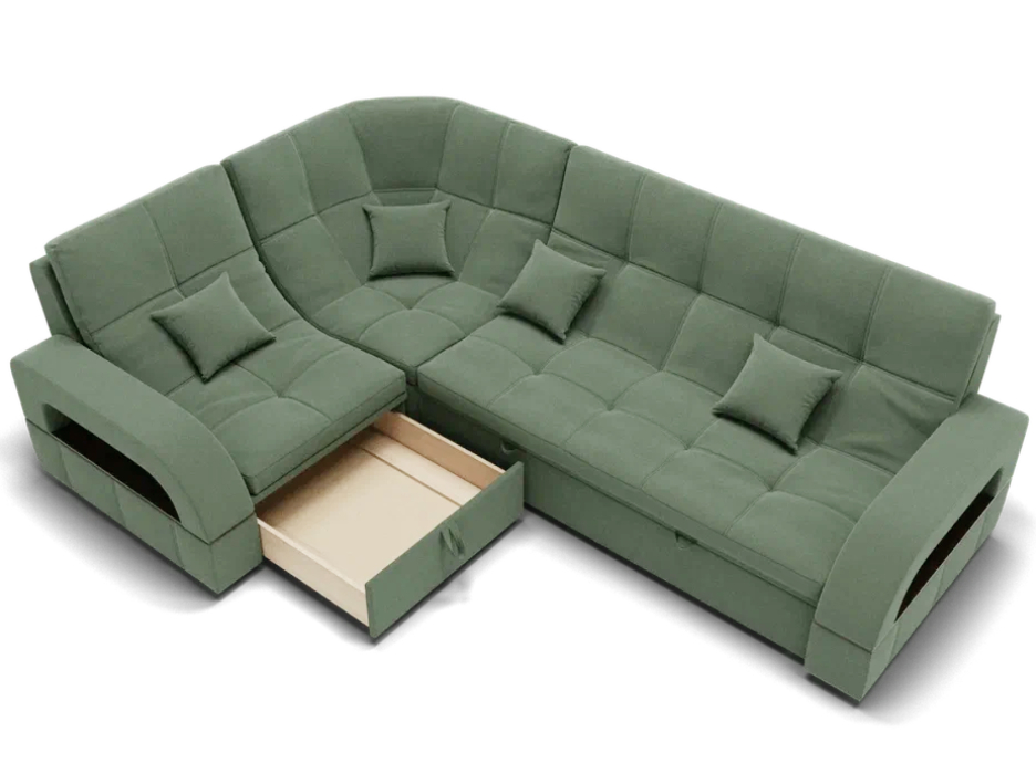 Диваны угловые в гостиную, Модульный диван Майами-3,микровелюр,антивандальная ткань,венеция