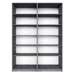 Распашной шкаф Локер 800+800 (Гармошка с системой Push to Move/Правый) с полками