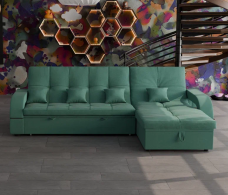 Диваны с ящиком для белья, Модульный диван Майами-2,микровелюр,антивандальная и водостойкая ткань,венеция