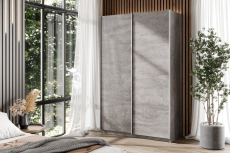 Шкафы-купе 2-х дверные, Шкаф-купе Smart 1422 2х дверный (фасады ЛДСП) профиль серебро