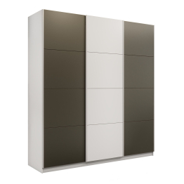 Шкаф-купе Прайм Широкий 3-х дверный Стекла хаки/ДСП/Доводчики 240х57х230