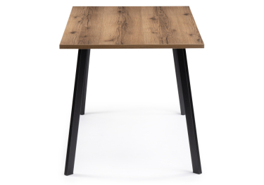 Стол деревянный Тринити Лофт 120 25 мм  (матовый черный)