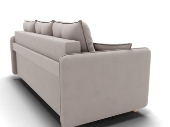 Прямой диван Лотос,еврокнижка,велюр