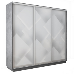 Шкаф-купе Экспресс 3-х дверный Фотопечать Квадрат Стекла 210х45х220