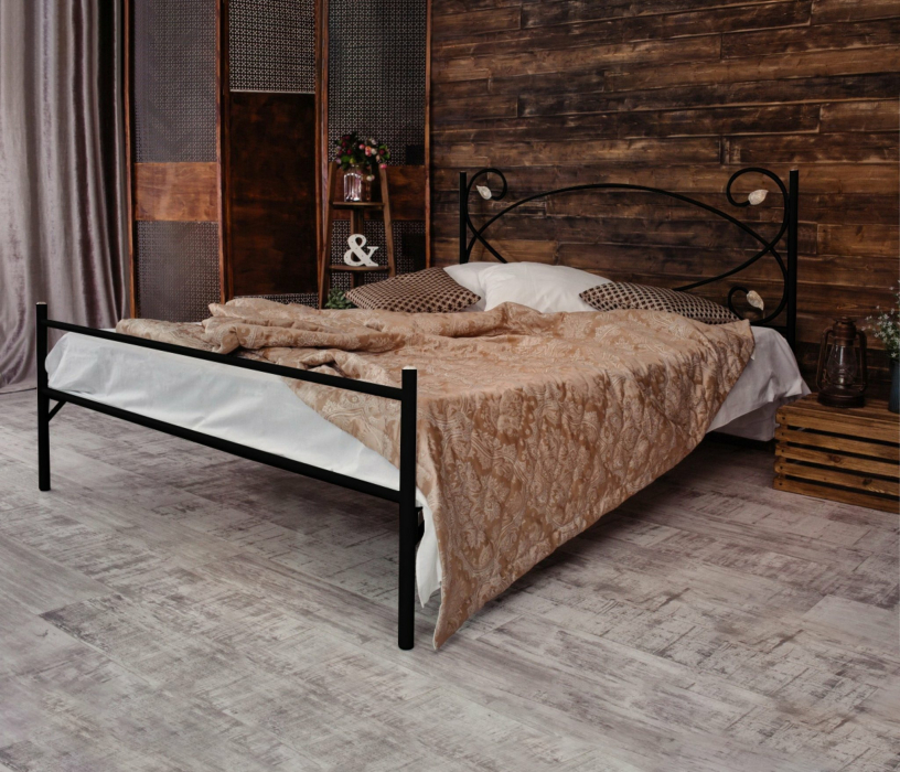 Двуспальные, Кованая кровать Виктория 1.4 с одной спинкой