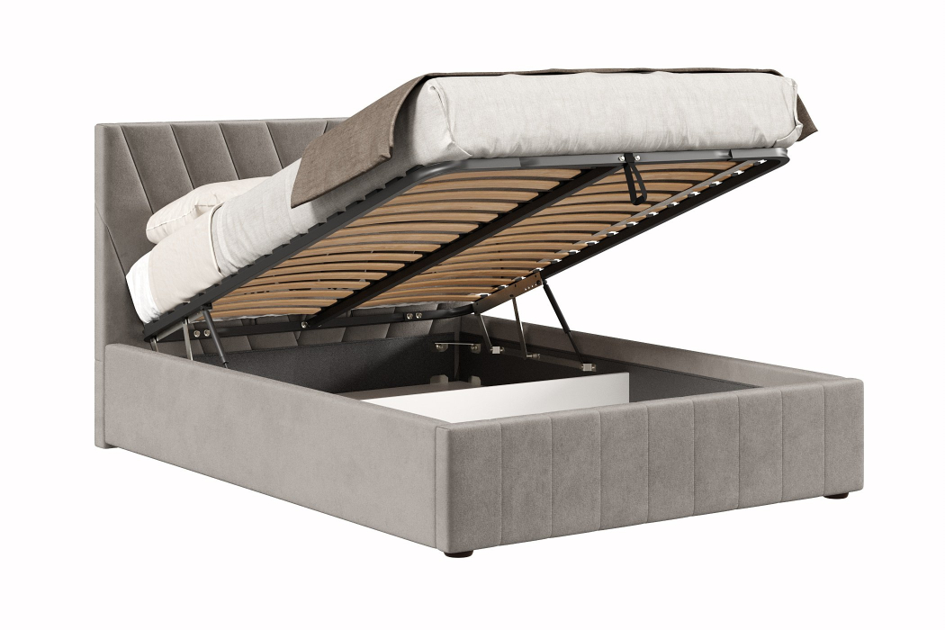 Мягкая кровать, Кровать Палермо 1400 с подъёмным механизмом, велюр