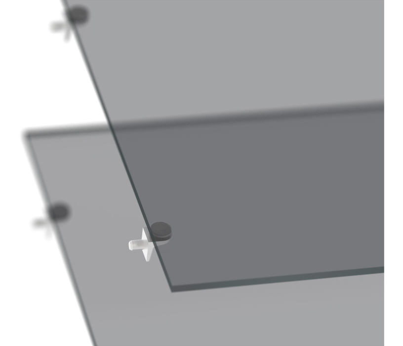 Настенные полки, Комплект полок 464*310 Сити СБ-2933 стекло (2шт)