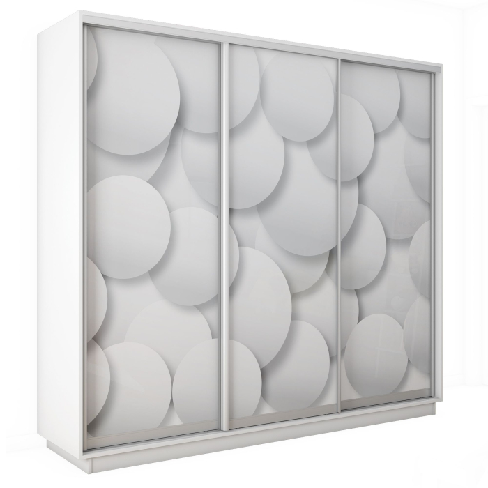 Шкафы-купе 3-х дверные, Шкаф-купе Экспресс 3-х дверный Фотопечать Шары Стекла 180х60х220
