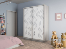 Шкафы-купе 2-х дверные, Шкаф-купе Экспресс 2-х дверный Фотопечать Ленты Стекла 120х60х240