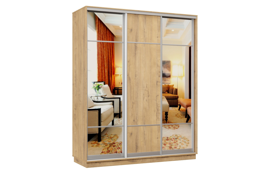 Шкафы-купе 3-х дверные, Шкаф-купе Премьер Лайт 21 (11;08;11) трехдверный