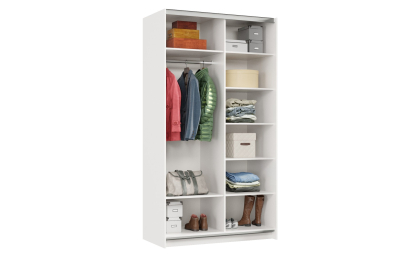 Шкаф-купе Smart 1222 2х дверный (фасады зеркало) профиль серебро